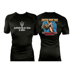 Galactic Jiu Jitsu All Black Rash Guards Short Sleeves #8220 B