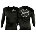 Santos Brazilian Jiu-Jitsu All Black Rash Guards Long Sleeves #8221 A