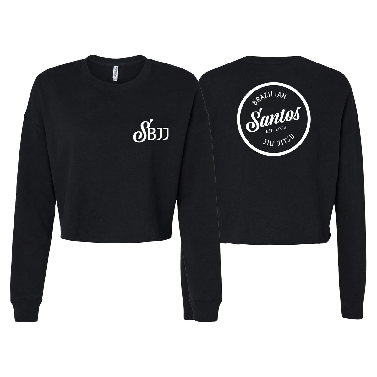 Santos Brazilian Jiu-Jitsu Women's Cropped Crewneck Sweatshirt #8221 A