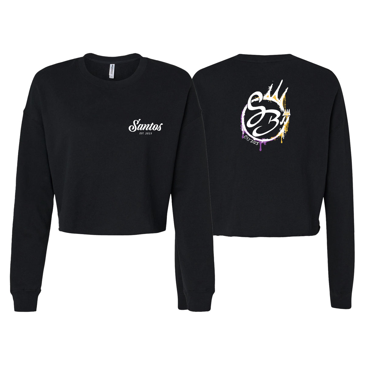 Santos Brazilian Jiu-Jitsu Women's Cropped Crewneck Sweatshirt #8221 B