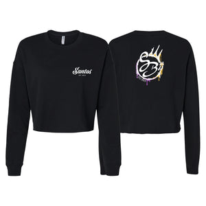 Santos Brazilian Jiu-Jitsu Women's Cropped Crewneck Sweatshirt #8221 B