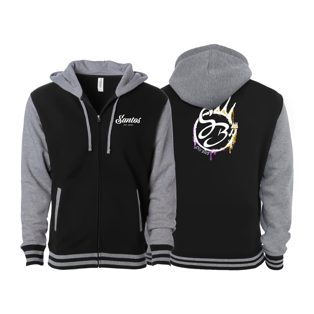 Santos Brazilian Jiu-Jitsu Varsity Zip-Up Hoodies #8221 B