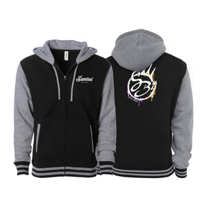 Santos Brazilian Jiu-Jitsu Varsity Zip-Up Hoodies #8221 B