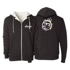 Santos Brazilian Jiu-Jitsu Sherpa Lined Zip-Up Hoodie #8221 B