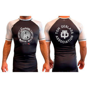 Southside Martial Arts All Black Ranked Short Sleeve Rash Guards #8222 A
