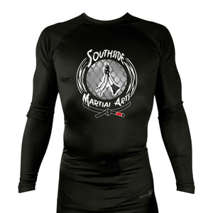 Southside Martial Arts All Black Rash Guards Long Sleeves #8222 A