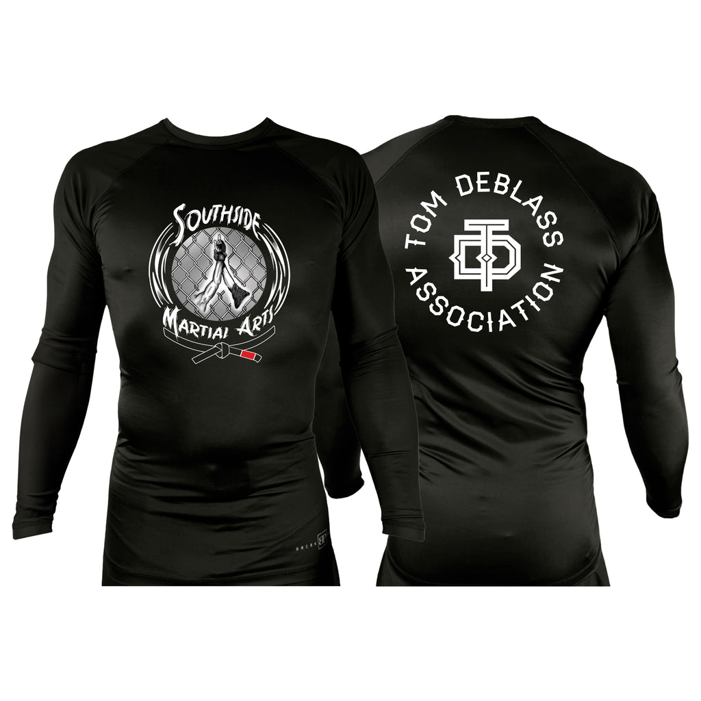 Southside Martial Arts All Black Rash Guards Long Sleeves #8222 A