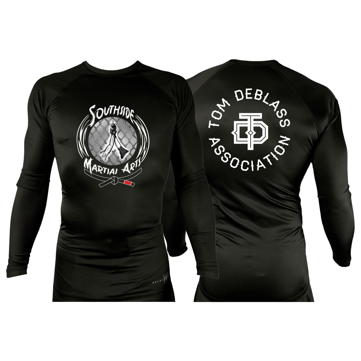 Southside Martial Arts All Black Rash Guards Long Sleeves #8222 A