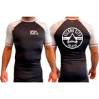 Island City Jiu Jitsu All Black Ranked Short Sleeve Rash Guards #8226 A