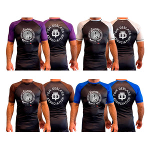 Southside Martial Arts All Black Ranked Short Sleeve Rash Guards #8222 A