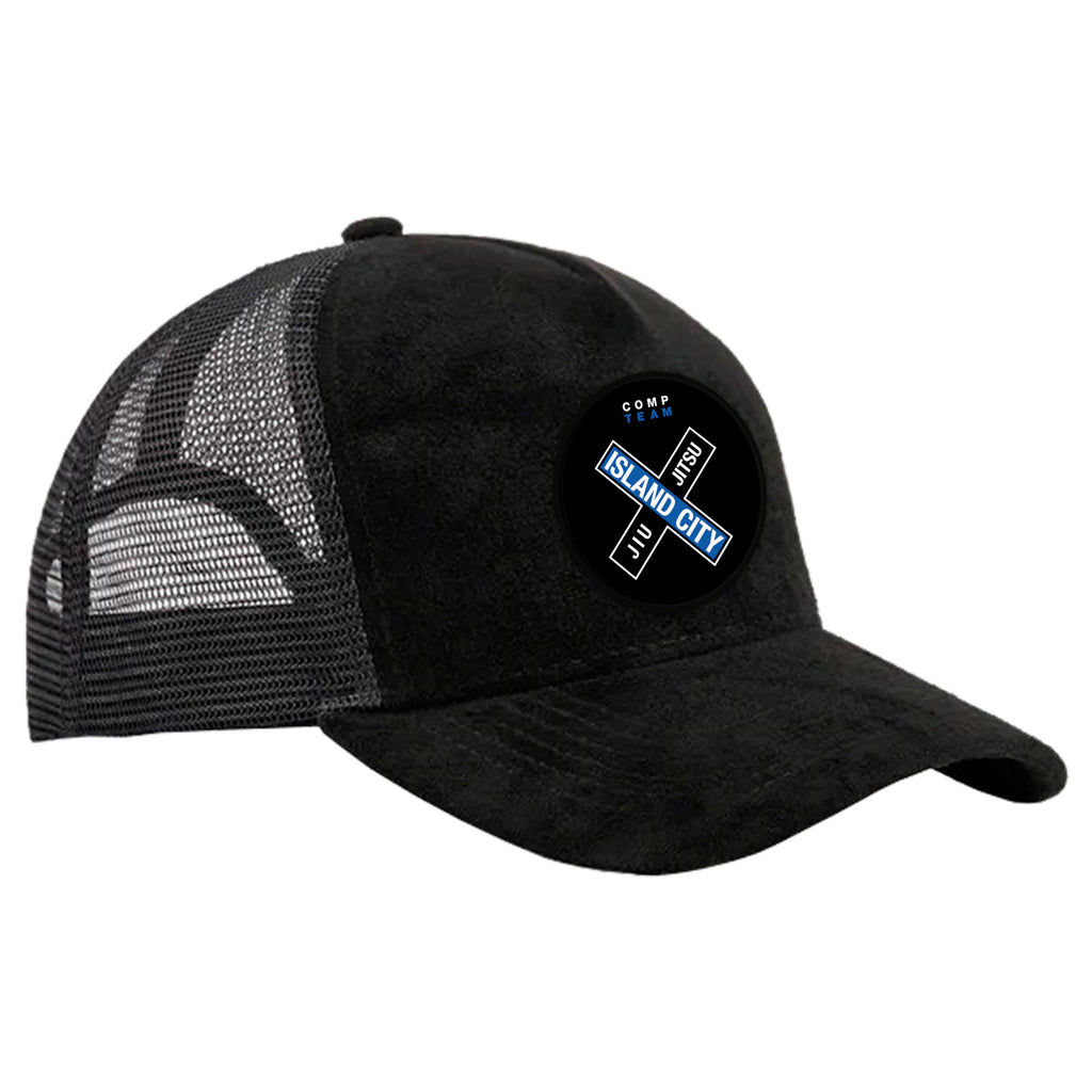 Island City Jiu Jitsu Suede Trucker Hat #8226 C
