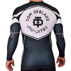 Iowa MA Academy Rash Guards Black/White #8223 A
