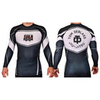 Iowa MA Academy Rash Guards Black/White #8223 A
