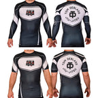 Iowa MA Academy Rash Guards Black/White #8223 A