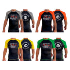 Iowa MA All Black Ranked Short Sleeve Rash Guards #8223 A