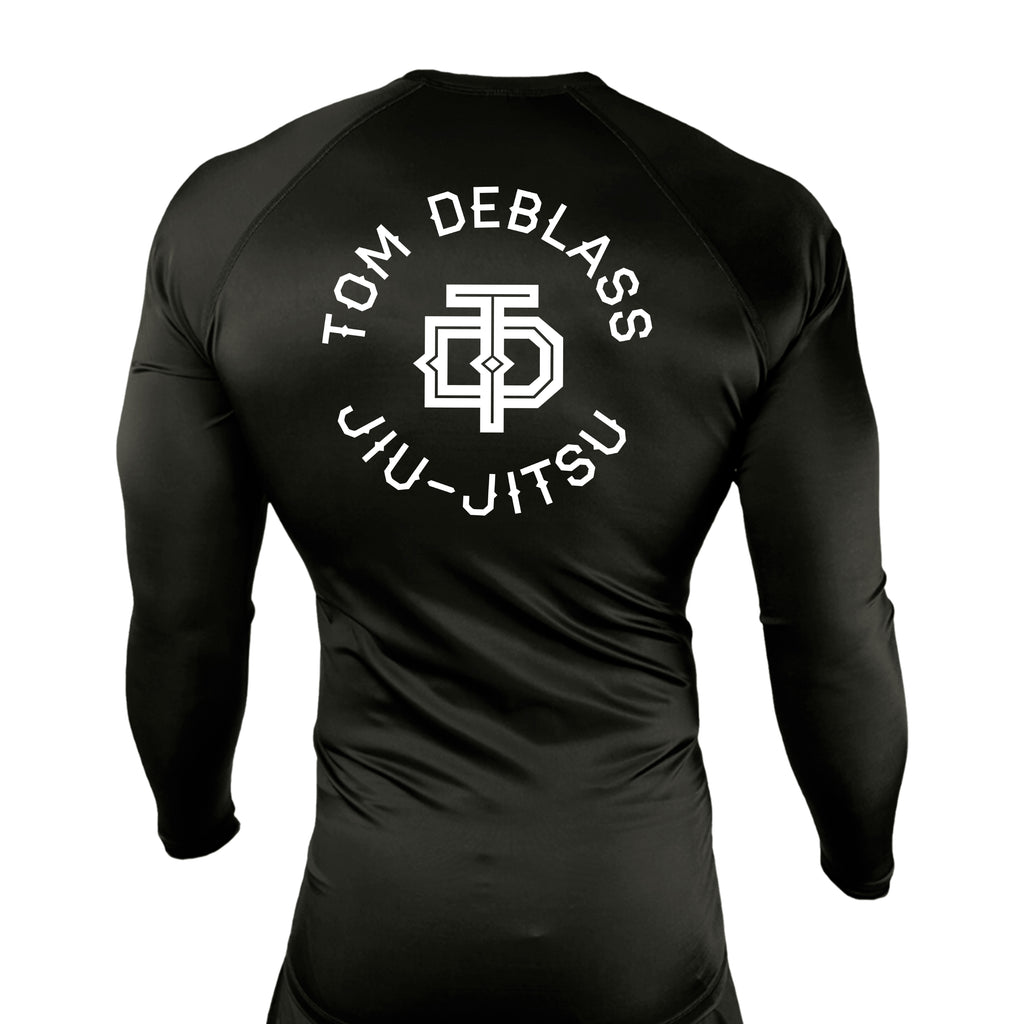 Iowa MA All Black Rash Guards Long Sleeves #8223 A