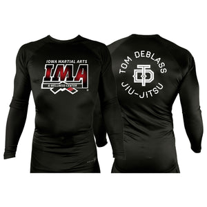 Iowa MA All Black Rash Guards Long Sleeves #8223 A