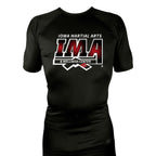 Iowa MA All Black Rash Guards Short Sleeves #8223 A