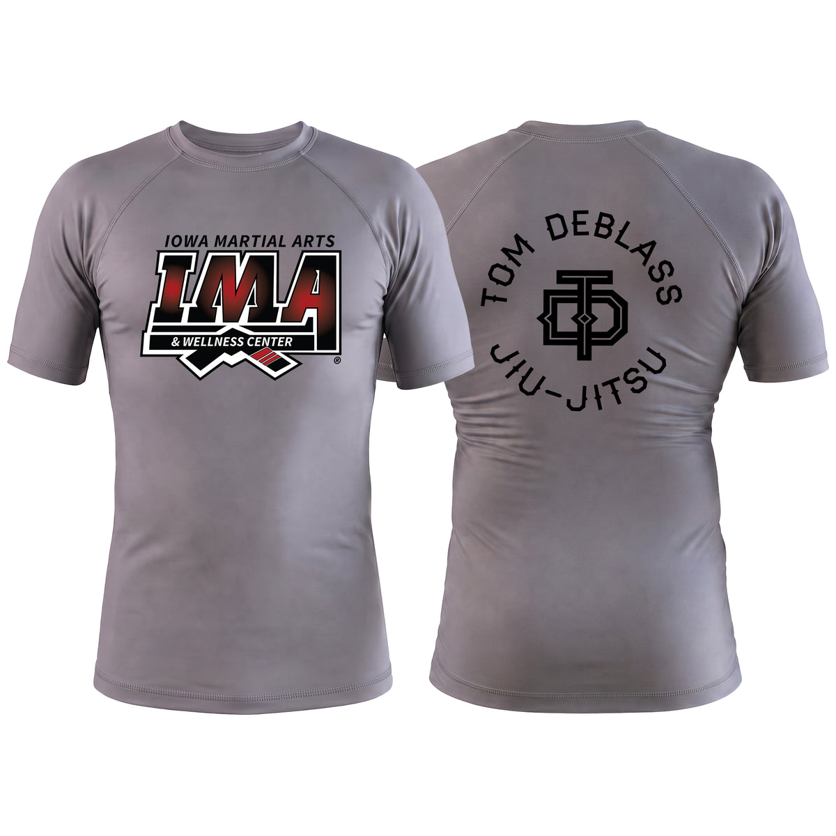 Iowa MA Gray Rash Guards Short Sleeve #8223 A