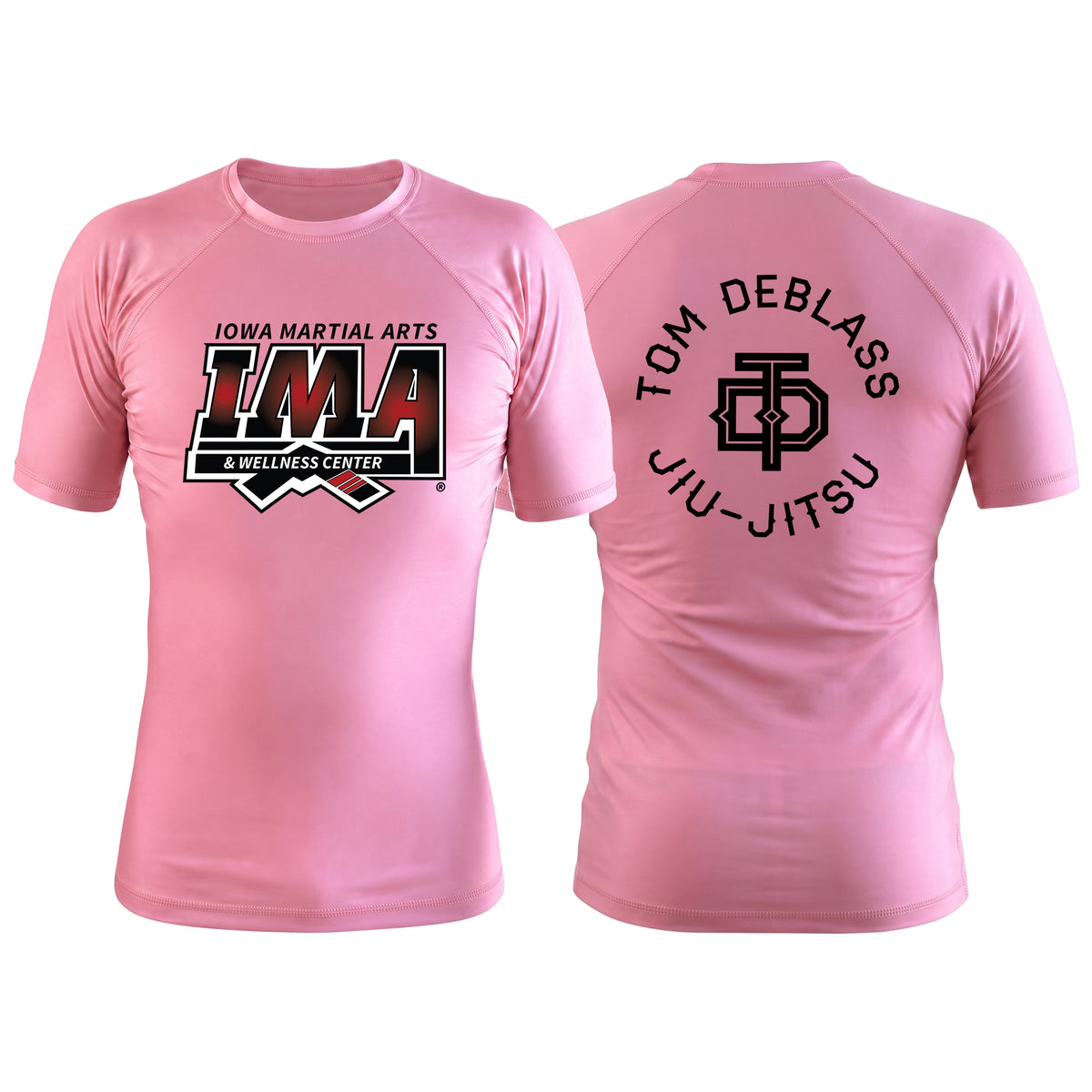 Iowa MA Pink Rash Guards Short Sleeve #8223 A