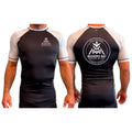 Bushido-Kai Brazilian Jiu-Jitsu All Black Ranked Short Sleeve Rash Guards #8224 A