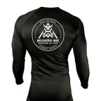 Bushido-Kai Brazilian Jiu-Jitsu All Black Rash Guards Long Sleeves #8224 A
