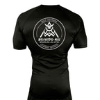 Bushido-Kai Brazilian Jiu-Jitsu All Black Rash Guards Short Sleeves #8224 A