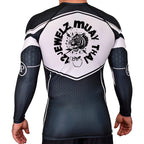 12 Jewelz Muay Thai Academy Rash Guards Black/White #8225 A