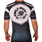 12 Jewelz Muay Thai Academy Rash Guards Black/White #8225 A