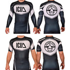 Island City Jiu Jitsu Academy Rash Guards Black/White #8226 A