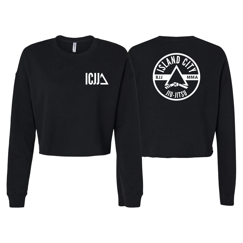 Island City Jiu Jitsu Women's Cropped Crewneck Sweatshirt #8226 A