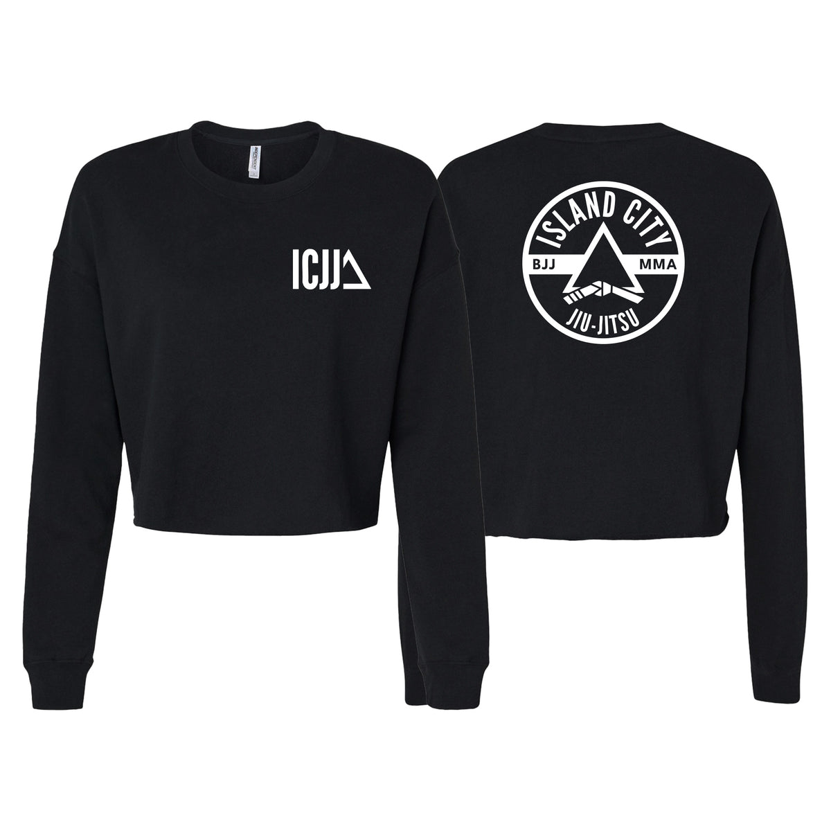 Island City Jiu Jitsu Women's Cropped Crewneck Sweatshirt #8226 A
