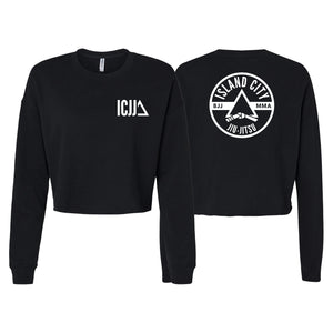 Island City Jiu Jitsu Women's Cropped Crewneck Sweatshirt #8226 A