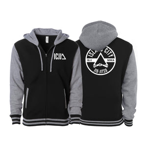 Island City Jiu Jitsu Varsity Zip-Up Hoodies #8226 A