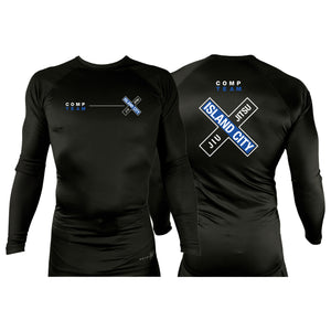 Island City Jiu Jitsu All Black Rash Guards Long Sleeves #8226 C