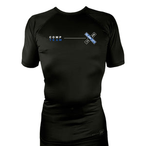 Island City Jiu Jitsu All Black Rash Guards Short Sleeves #8226 C