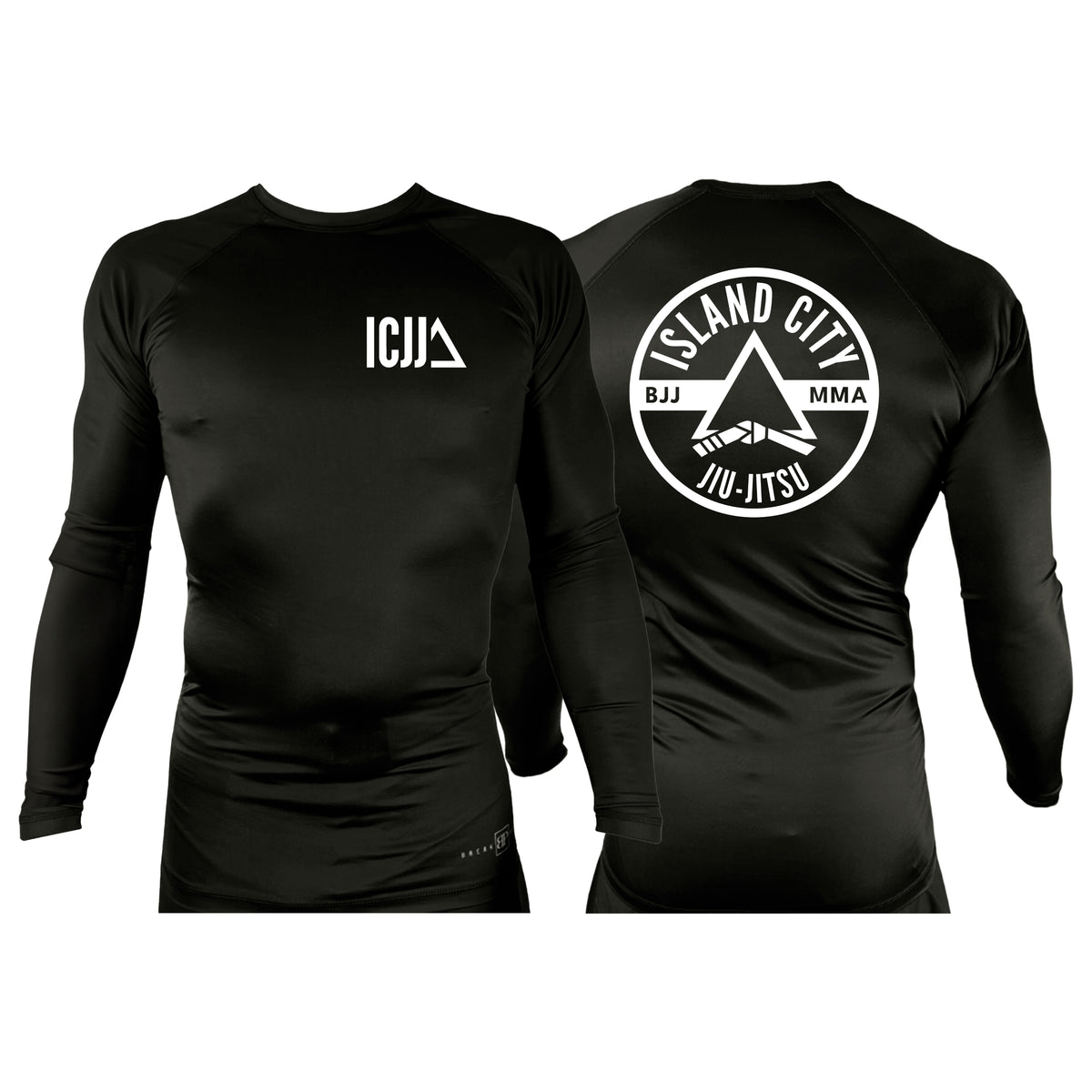 Island City Jiu Jitsu All Black Rash Guards Long Sleeves #8226 A