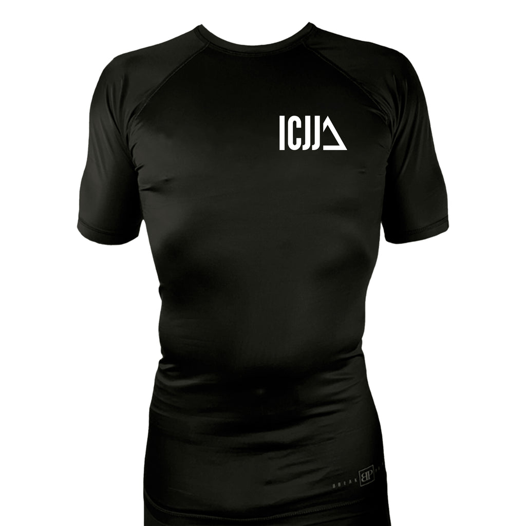 Island City Jiu Jitsu All Black Rash Guards Short Sleeves #8226 A