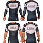Bossier Jiu Jitsu Academy Rash Guards Black/White #8227 E (LBBA)