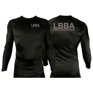 Bossier Jiu Jitsu All Black Rash Guards Long Sleeves #8227 E (LBBA)