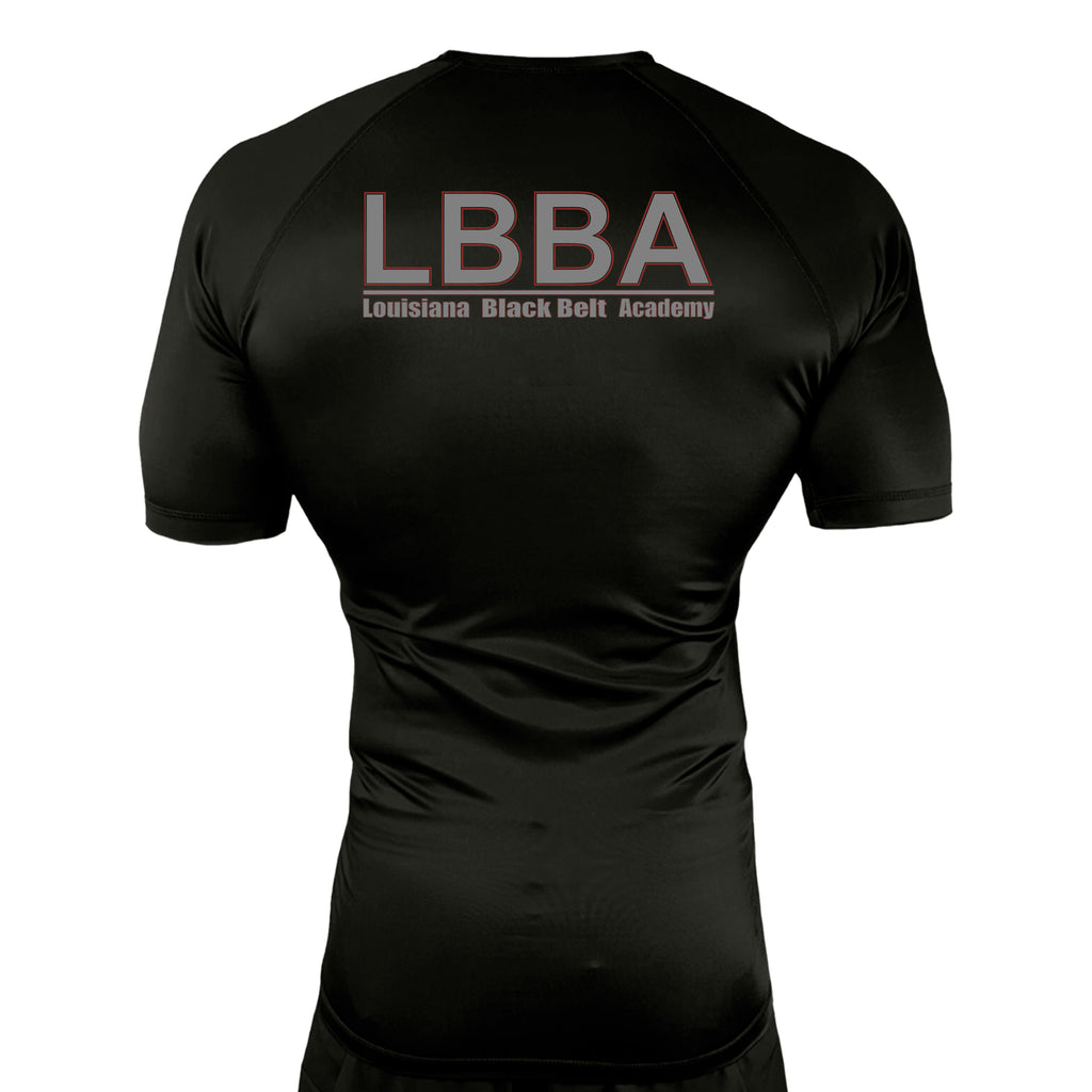 Bossier Jiu Jitsu All Black Rash Guards Short Sleeves #8227 E (LBBA)