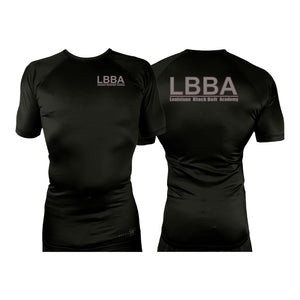 Bossier Jiu Jitsu All Black Rash Guards Short Sleeves #8227 E (LBBA)