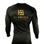 HI Grade Jiu-Jitsu All Black Rash Guards Long Sleeves #8228 A