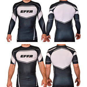 Epic BJJ Academy Rash Guards Black/White #8230 C