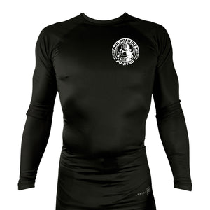 Railroad City Jiu Jitsu All Black Rash Guards Long Sleeves #8231 A