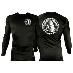 Railroad City Jiu Jitsu All Black Rash Guards Long Sleeves #8231 A