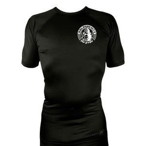 Railroad City Jiu Jitsu All Black Rash Guards Short Sleeves #8231 A