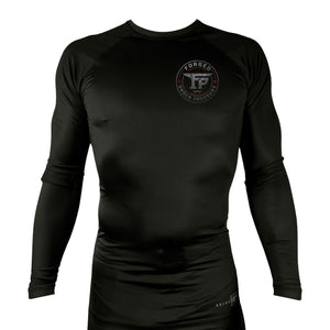 F.U.P. All Black Rash Guards Long Sleeves #8232 A