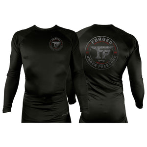 F.U.P. All Black Rash Guards Long Sleeves #8232 A