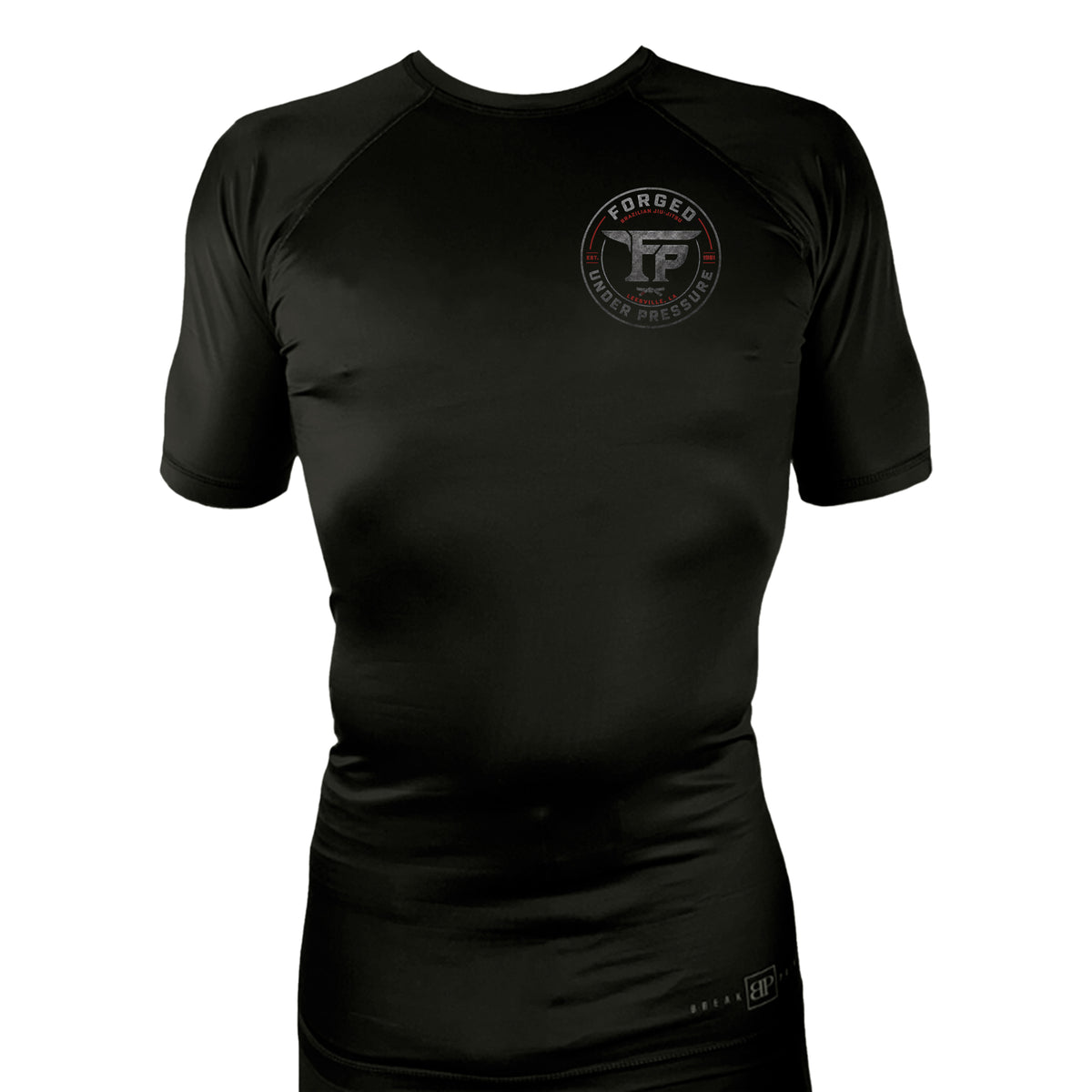 F.U.P. All Black Rash Guards Short Sleeves #8232 A